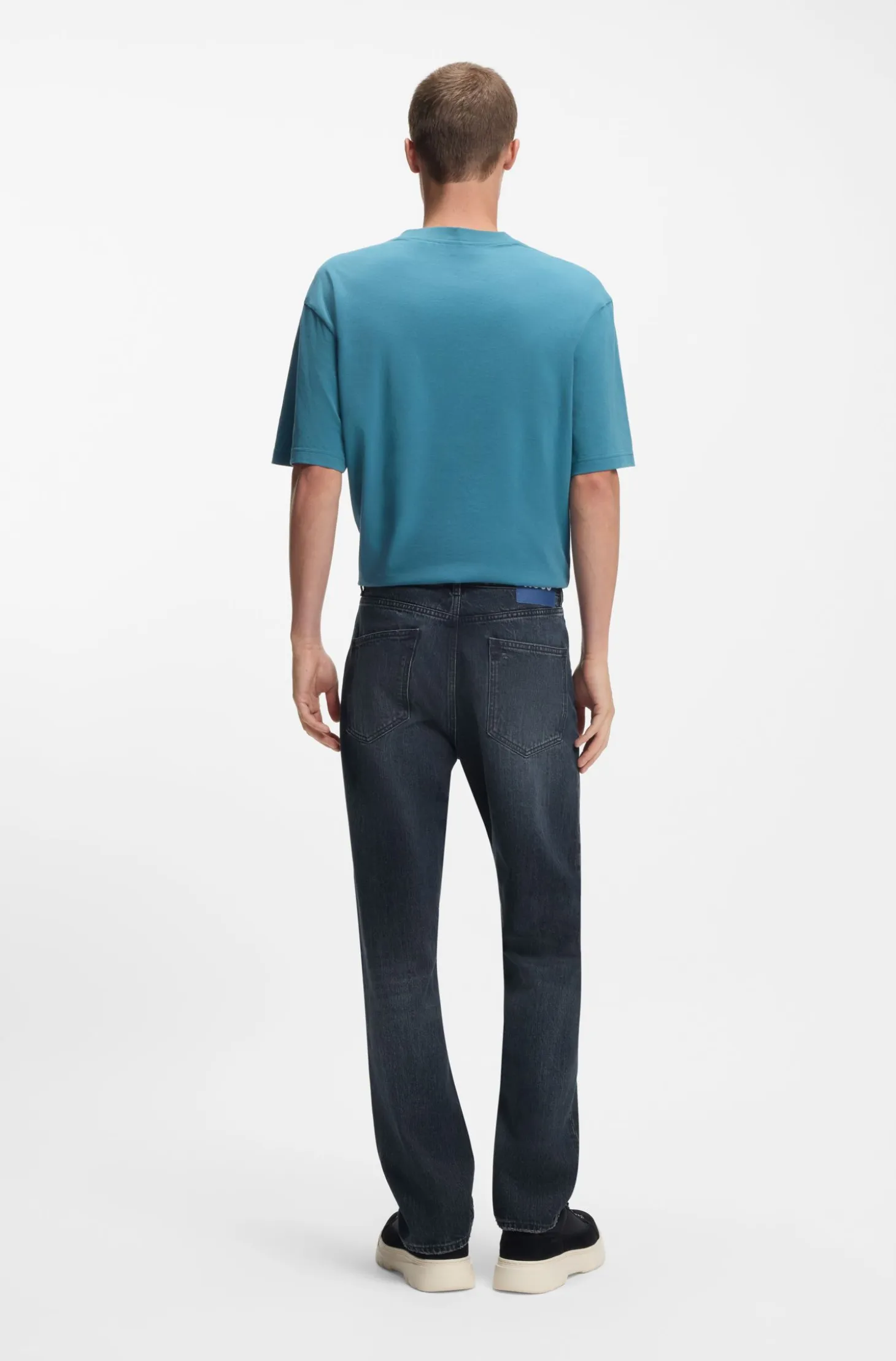 Regular-fit jeans in dark-blue denim