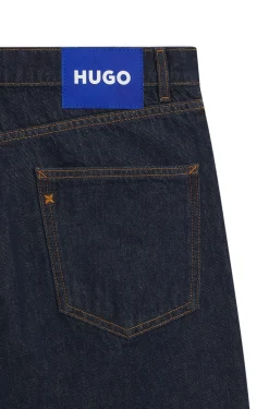 Regular-fit jeans in dark-blue denim