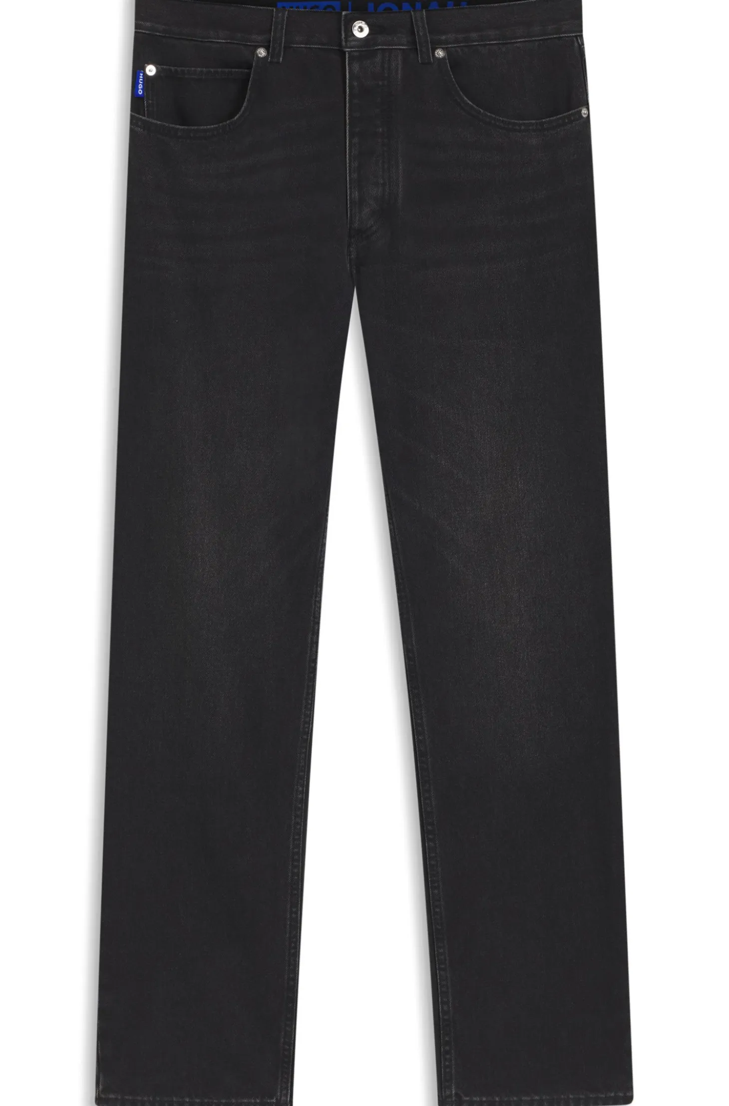 Regular-fit jeans in dark-grey denim