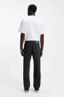Regular-fit jeans in dark-grey denim