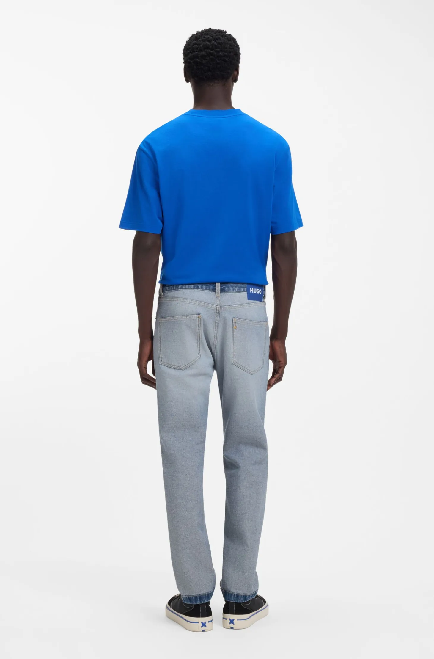 Regular-fit jeans in inside-out denim