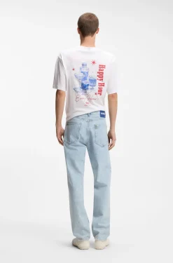 Regular-fit jeans in light-blue denim