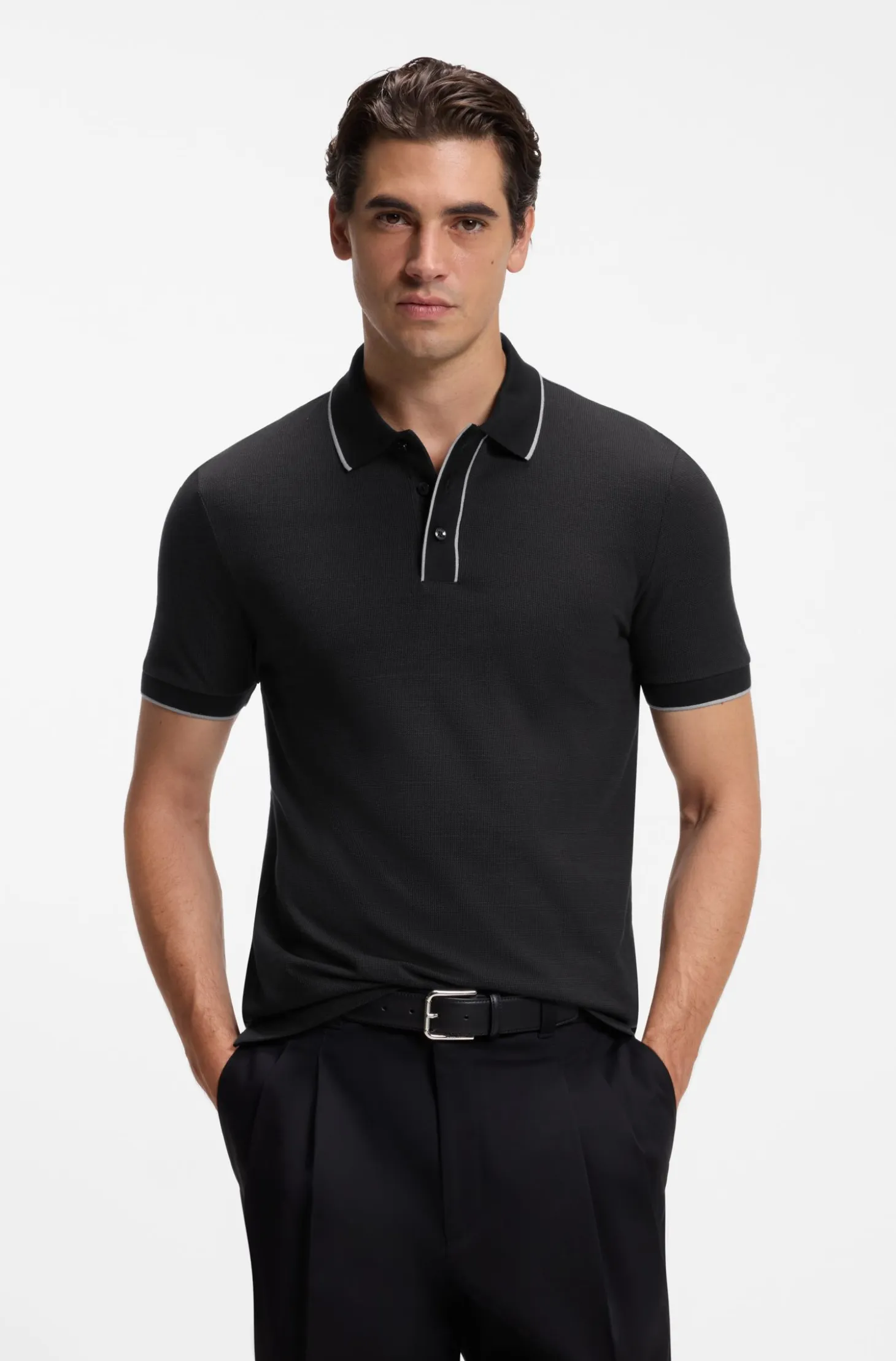 Regular-fit polo shirt in cotton
