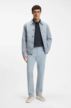 Regular-fit polo shirt in honeycomb-structured cotton piqué