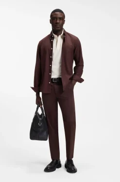 Regular-fit polo shirt in structured cotton piqué