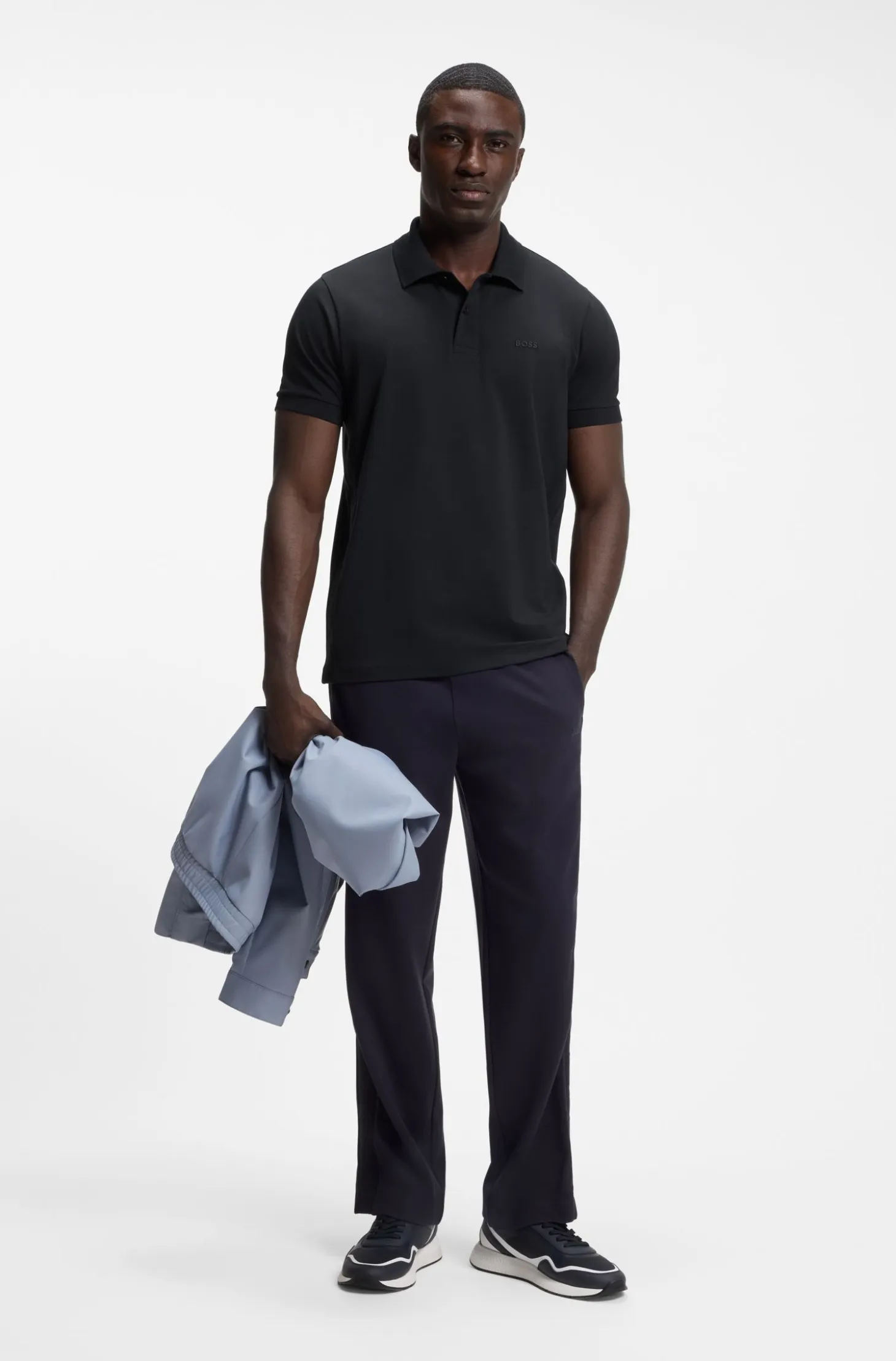Regular-fit polo with embroidered logo