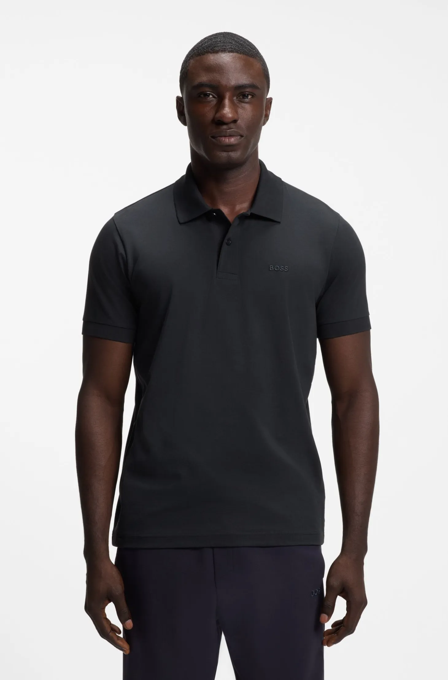 Regular-fit polo with embroidered logo