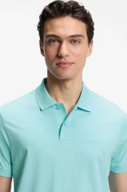 Regular-fit polo with embroidered logo