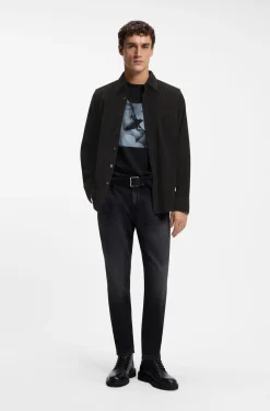 Regular-fit shirt in cotton corduroy