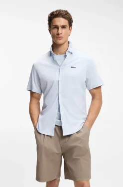 Regular-fit shirt in cotton jersey