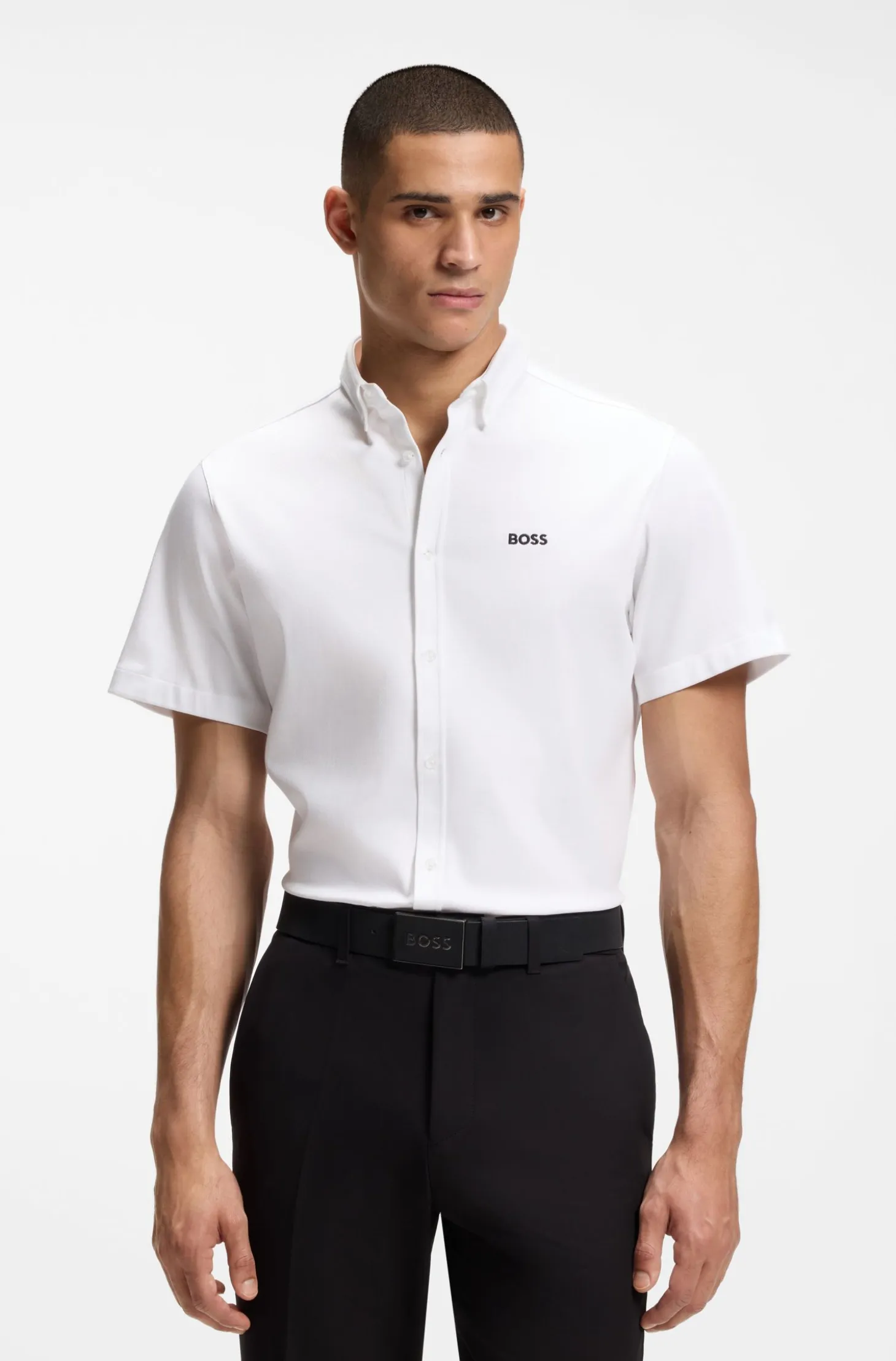 Regular-fit shirt in cotton jersey