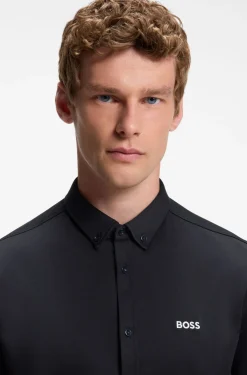 Regular-fit shirt in cotton jersey