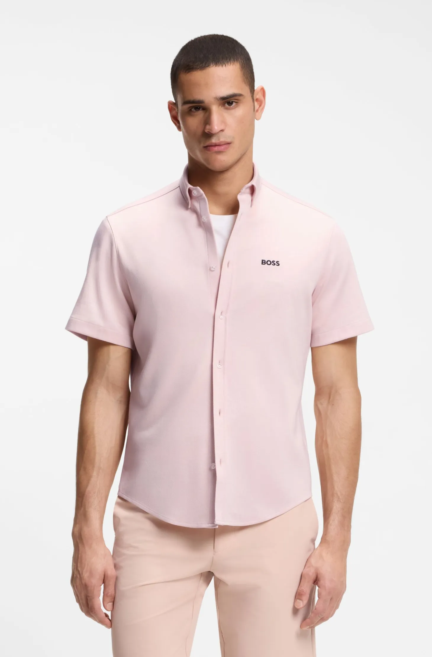 Regular-fit shirt in cotton jersey
