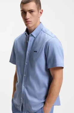 Regular-fit shirt in cotton jersey