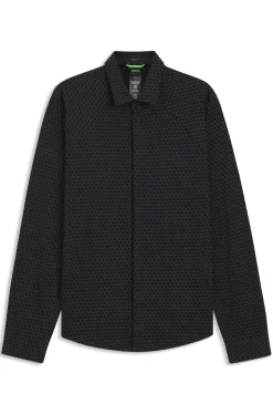 Regular-fit shirt in cotton jersey