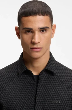 Regular-fit shirt in cotton jersey
