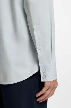 Regular-fit shirt in cotton poplin with embroidered logo