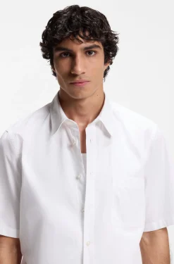 Regular-fit shirt in cotton poplin