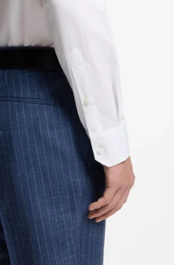 Regular-fit shirt in easy-iron stretch cotton