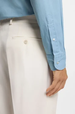 Regular-fit shirt in Italian-made denim