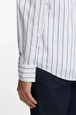 Regular-fit shirt in printed cotton poplin