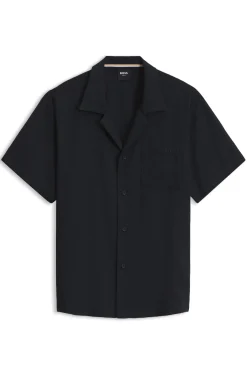 Regular-fit shirt in seersucker fabric