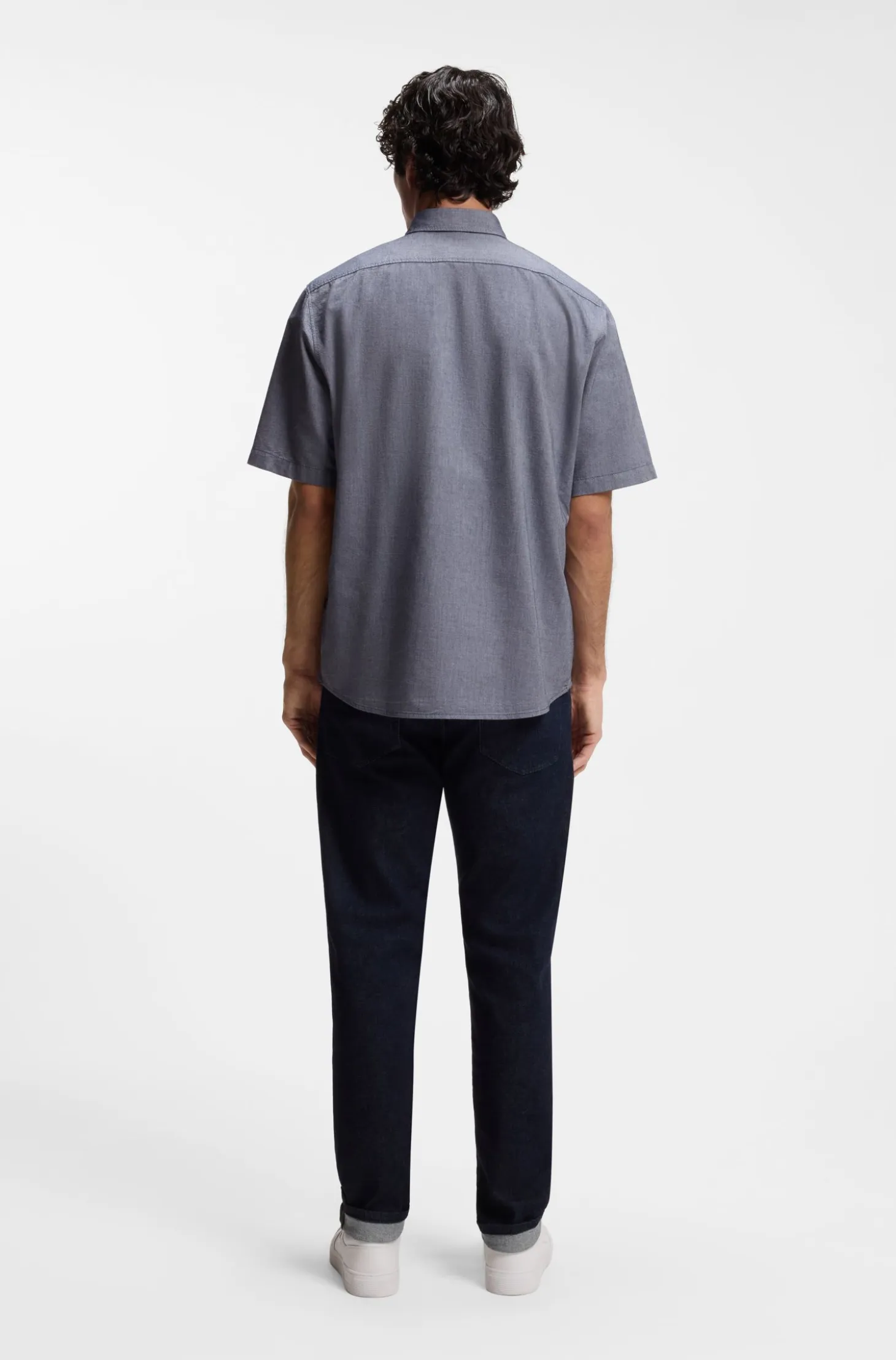 Regular-fit shirt in soft-washed Oxford cotton