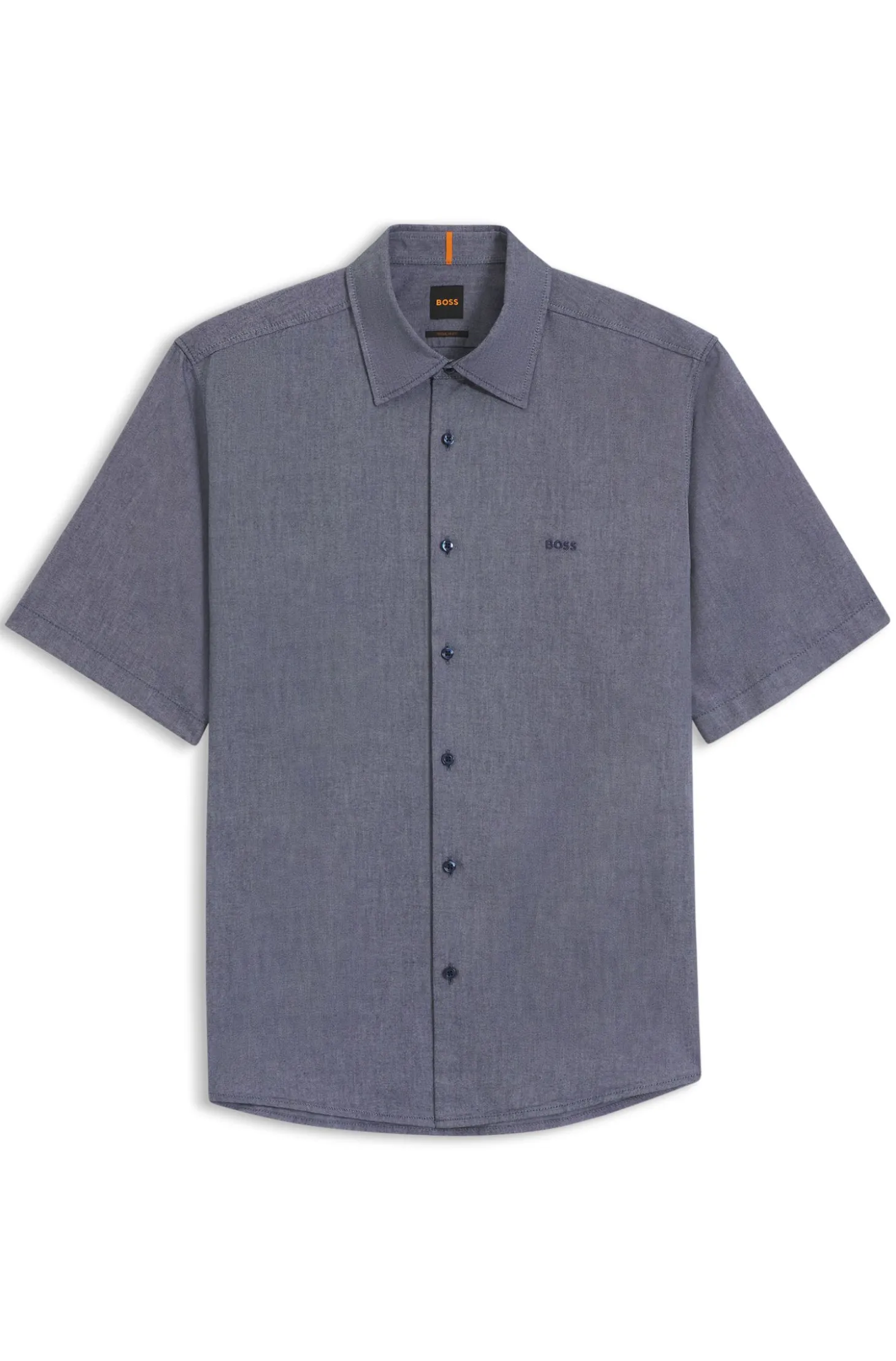 Regular-fit shirt in soft-washed Oxford cotton