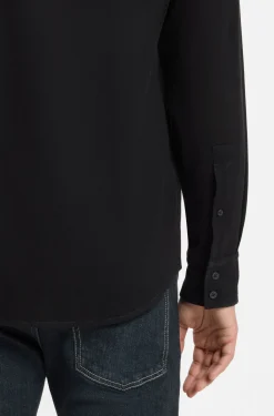 Regular-fit shirt in stretch-cotton dobby