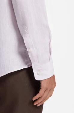 Regular-fit shirt in washed linen