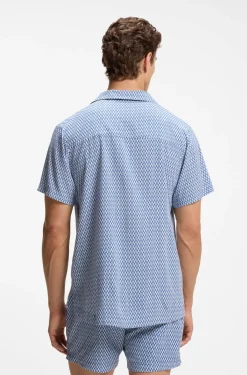 Regular-fit shirt with all-over print