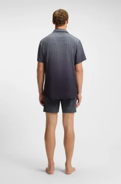 Regular-fit shirt with degradé monogram print