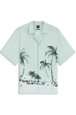 Regular-fit shirt with maxi print