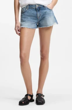 Regular-fit shorts in blue denim
