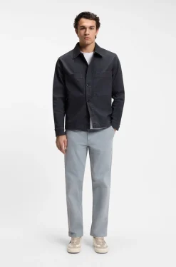 Regular-fit stretch-cotton denim shirt