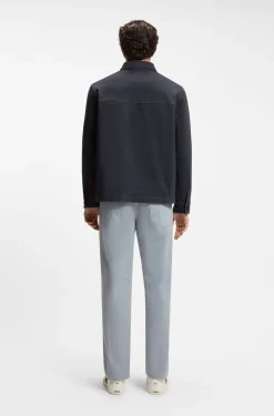 Regular-fit stretch-cotton denim shirt