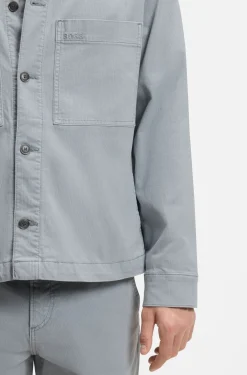 Regular-fit stretch-cotton denim shirt