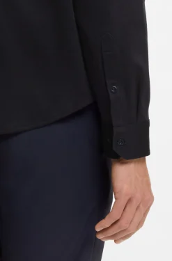 Regular-fit stretch jersey shirt with logo