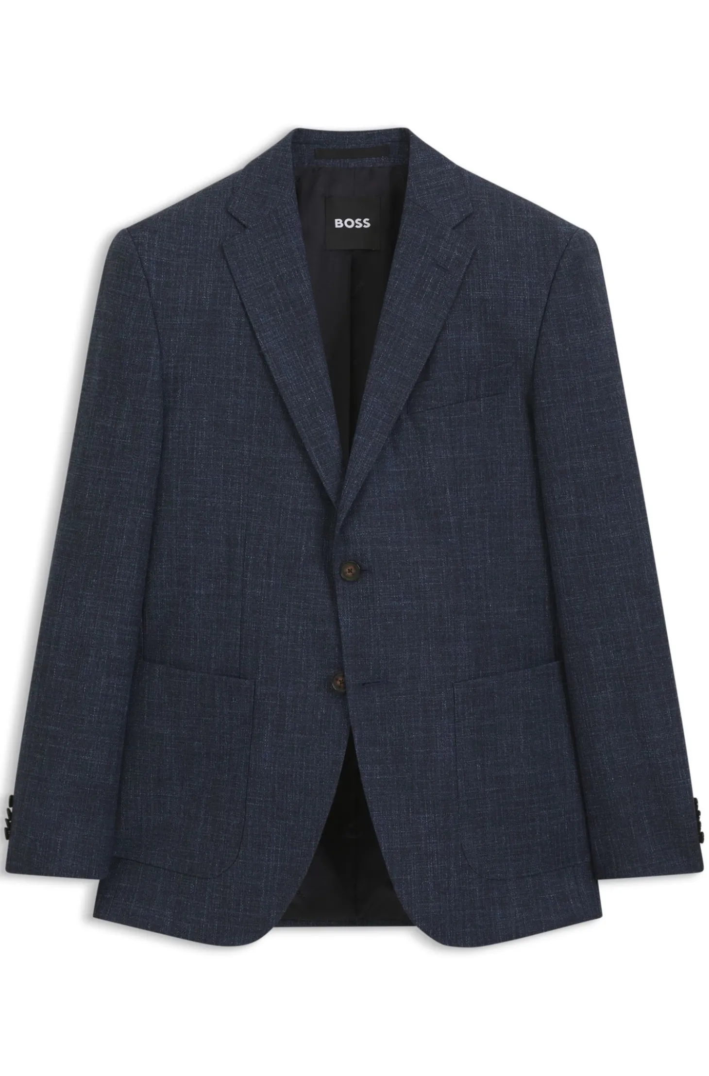 Regular-fit suit jacket in a patterned wool blend