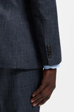 Regular-fit suit jacket in a patterned wool blend