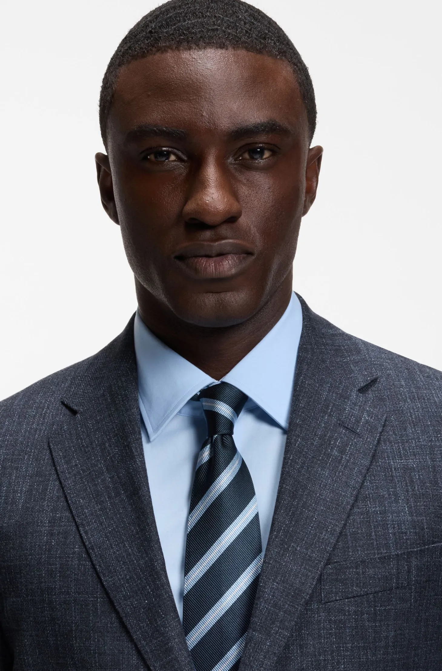 Regular-fit suit jacket in a patterned wool blend