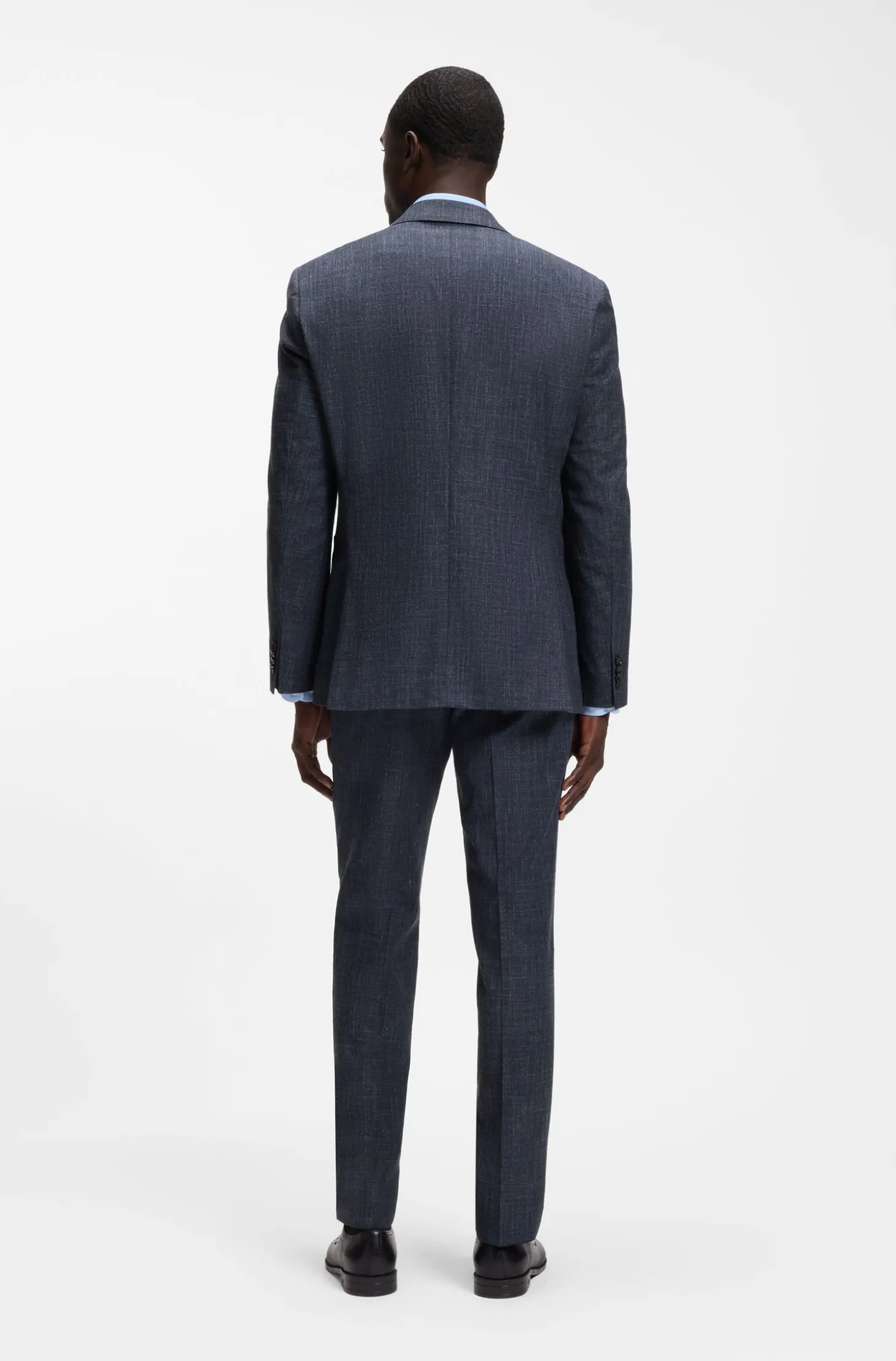 Regular-fit suit jacket in a patterned wool blend