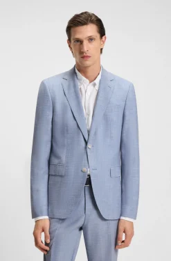 Regular-fit suit with all-over pattern