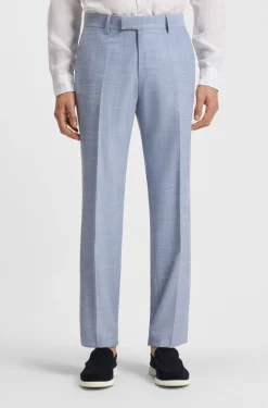 Regular-fit suit with all-over pattern