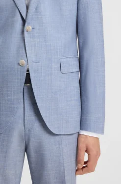 Regular-fit suit with all-over pattern