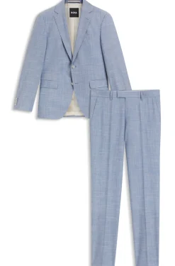Regular-fit suit with all-over pattern