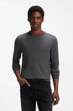 Regular-fit sweater in a cotton blend