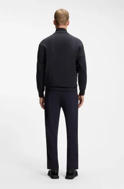 Regular-fit sweatshirt with tonal jacquard tape