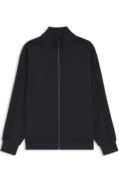 Regular-fit sweatshirt with tonal jacquard tape
