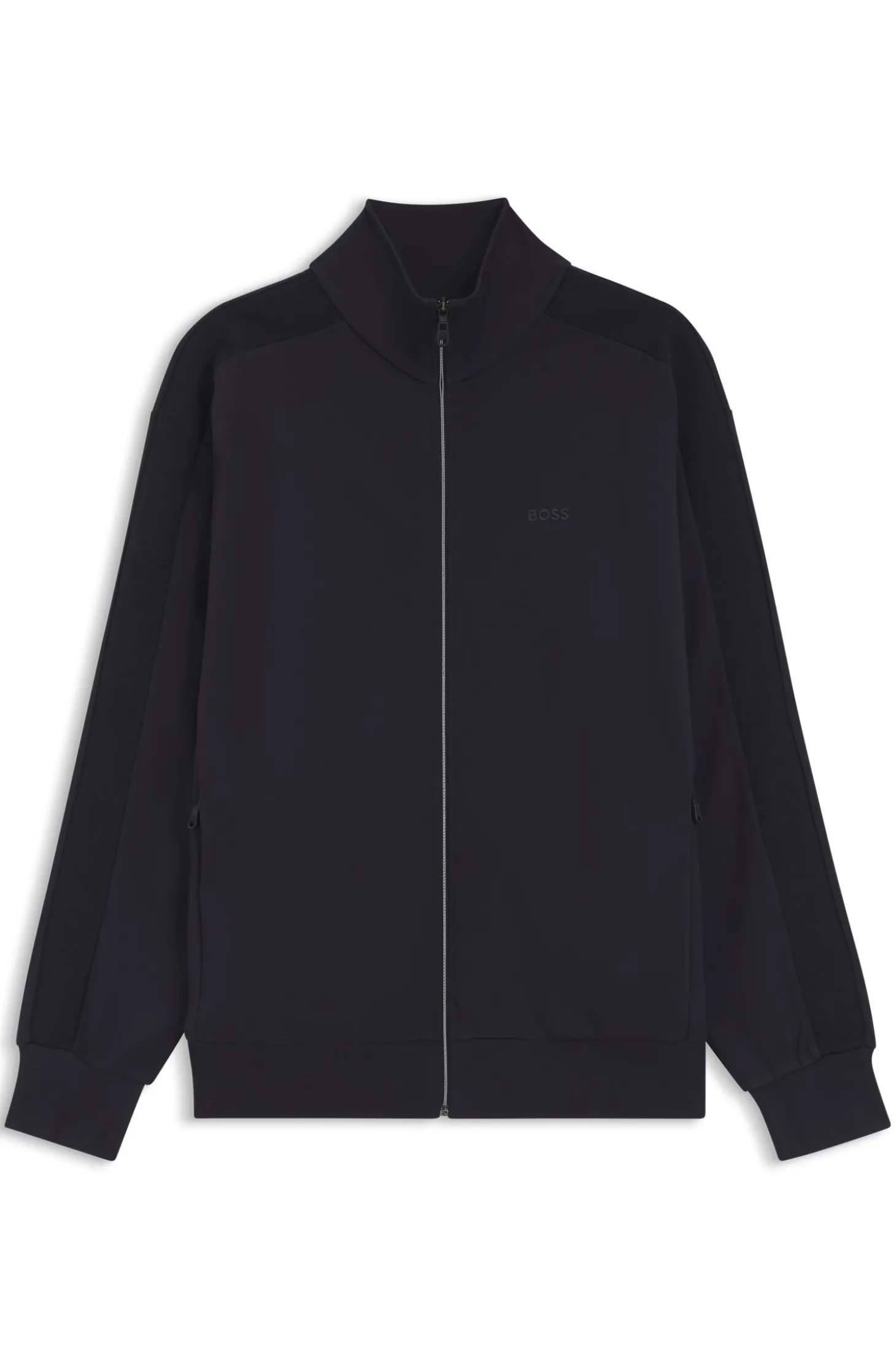 Regular-fit sweatshirt with tonal jacquard tape